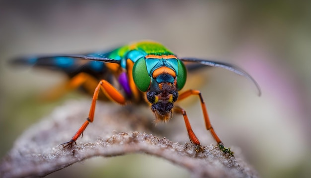 Makrofotografie eines bunten Insekts