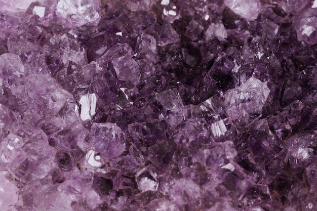 Foto makrofotografie mit amethystkristall