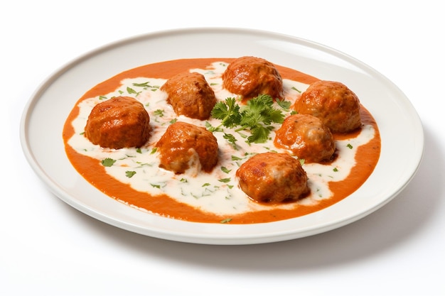 Malai Kofta em fundo branco