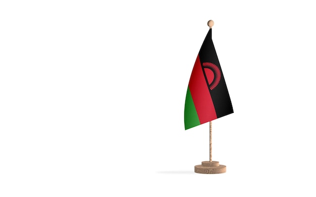Malawi-Fahnenmast mit Leerraum-Hintergrundbild