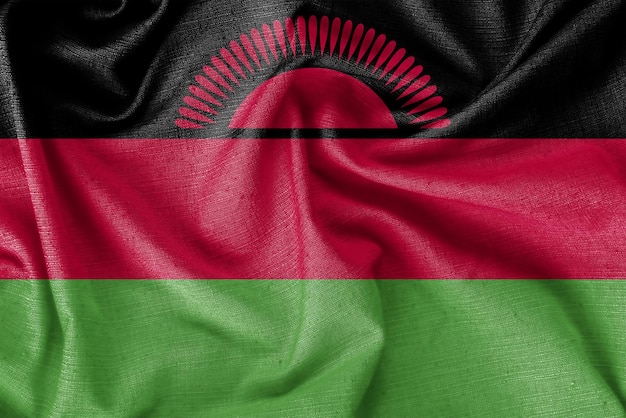 Foto malawi-landesflaggenhintergrund realistischer seidenstoff