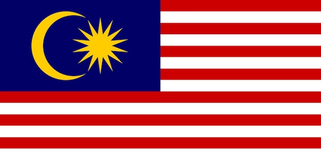 Malaysia-Flaggenhintergrund Illustration Textur Flache Flagge