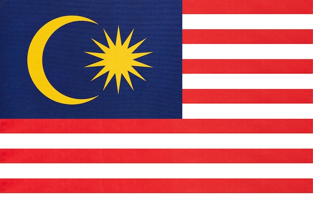 Foto malaysia national stoff flagge textil