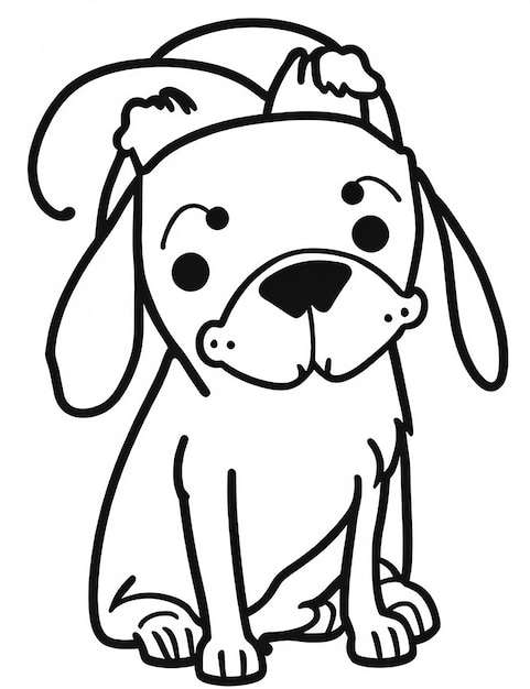 Malblatt für Kinder Malblatt Schöne Hunde-Illustration