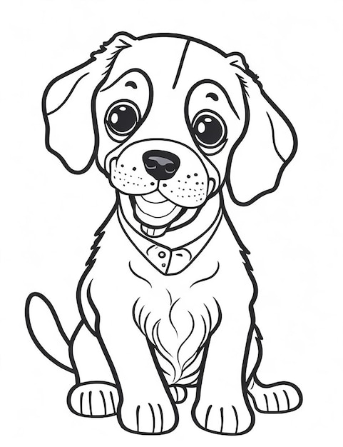 Foto malblatt für kinder malblatt schöne hunde-illustration
