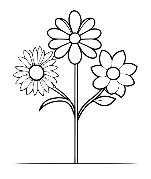 Malbuch für Kinder schöne Blumen Malbuch gegen Stress Umriss Blumenmuster