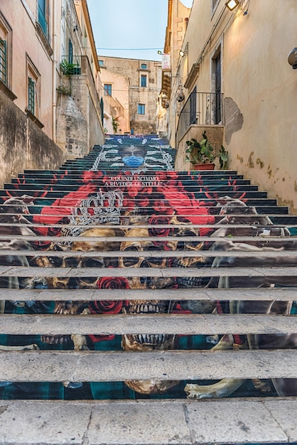 Malerische Architektur im Zentrum von Noto Sizilien Italien