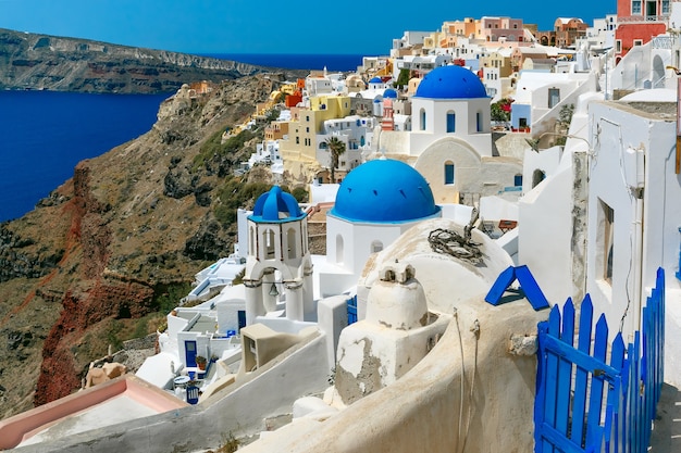 Malerische Aussicht auf Oia, Santorini, Griechenland