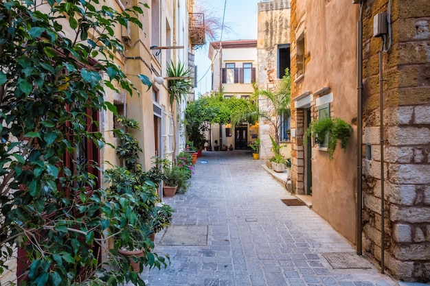 Malerische malerische Straßen von Chania venezianische Stadt Chania Kreta Griechenland