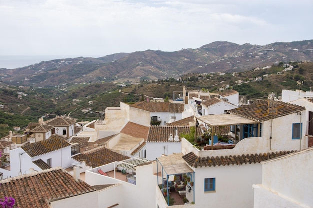 Malerische Stadt Frigiliana in der Bergregion von Malaga, Costa del Sol, Spanien