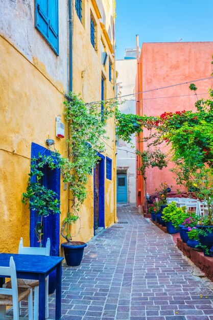 malerische Straßen von Chania venezianische Stadt Chania Kreta Griechenland