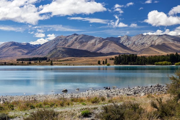 Malerischer Blick auf den farbenfrohen Lake Tekapo