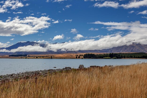 Malerischer Blick auf den Lake Tekapo auf der Südinsel Neuseelands