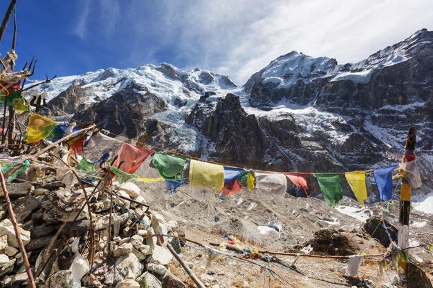 Malerischer Blick auf die Berge, Region Kanchenjunga, Himalaya, Nepal.