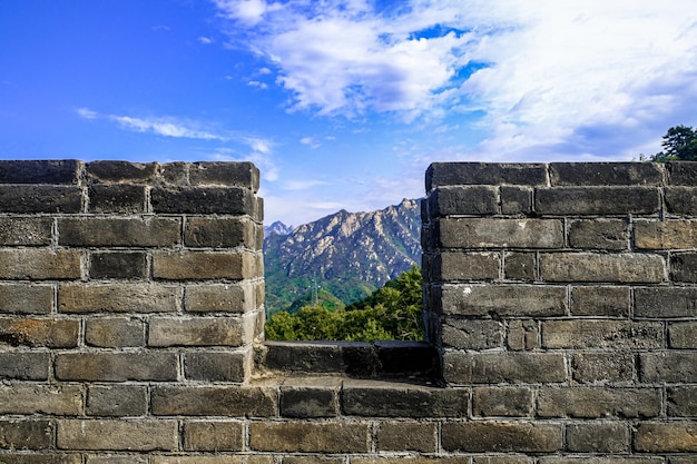 Malerischer Blick auf die Mutianyu-Chinesische Mauer in Peking