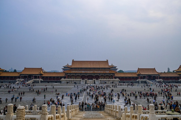 Malerischer Blick auf die Verbotene Stadt in Peking