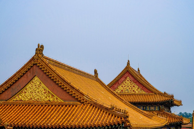 Foto malerischer blick auf die verbotene stadt in peking