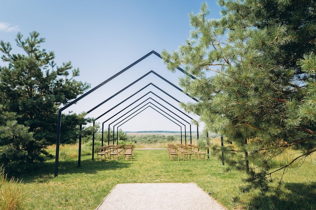 Malerischer Ort für Open-Air-Zeremonien. Schöner Hintergrund