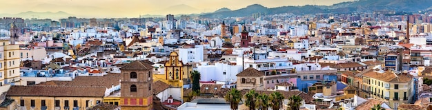 Malerisches Panorama von Malaga von der Alcazaba - Andalusien, Spanien