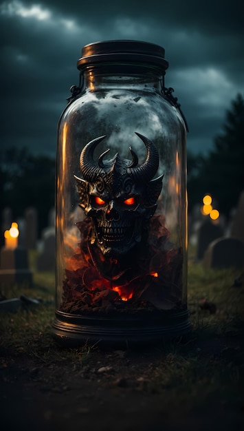 Malevolencia cautiva, este terror demoníaco de Halloween contenido en cementerios antiguos de vidrio
