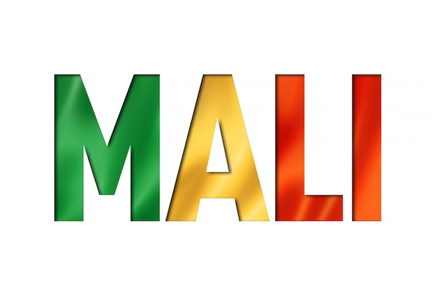 Mali Flagge Textschrift