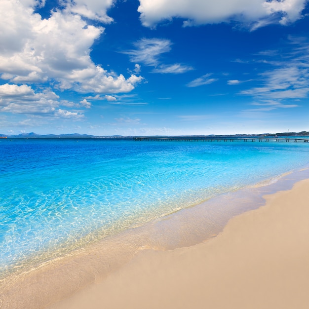 Foto mallorca playa de platja de alcudia en mallorca