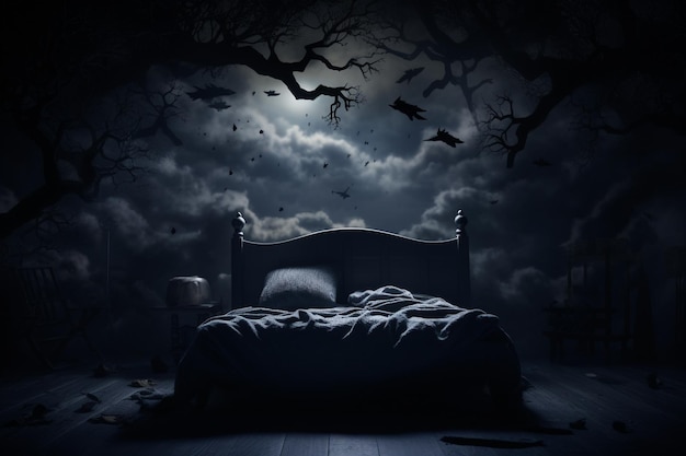 Malos sueños de bebé pesadillas terrores nocturnos problemas para dormir sueños sombríos terapia de sueño nocturno de bebé monstruos de cama de bebé en la imaginación monstruos en la pared y debajo de la cama fantasmas