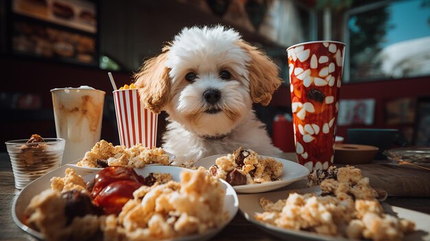 Maltipoo-Mahlzeit