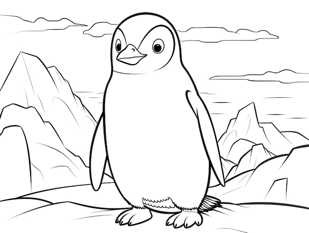 Foto malvorlage für kinder pinguin-clipart