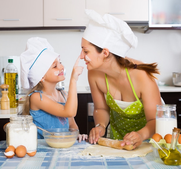 Mama und Tochter Folie Teig