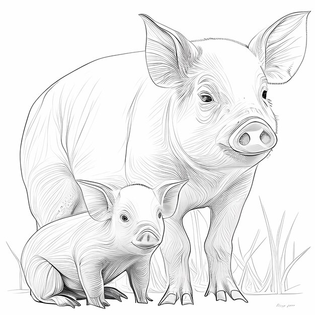 Desenho de Mamãe Pig para colorir