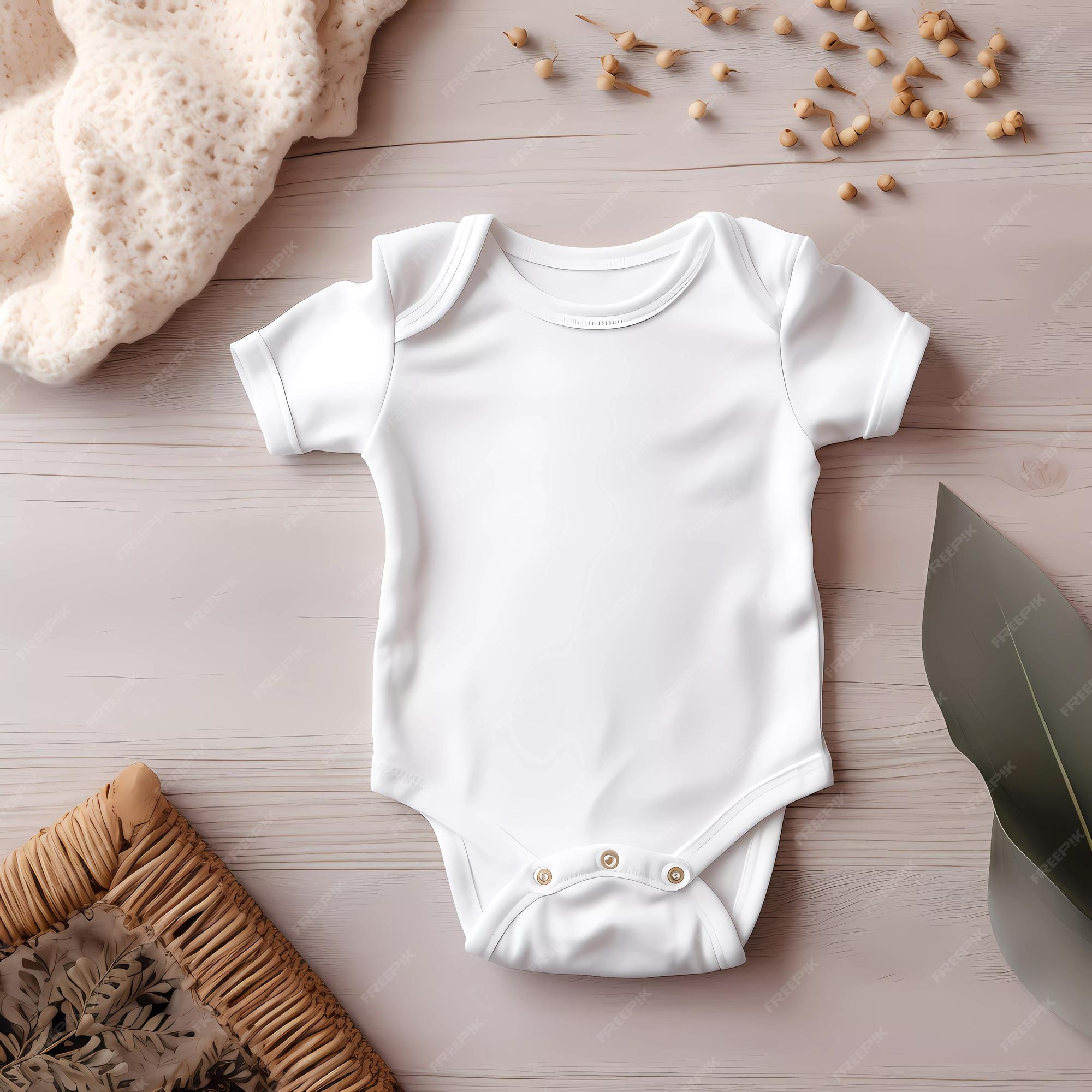 eje En riesgo plan Un mameluco de bebé blanco con una funda blanca que dice "bebé". | Foto  Premium