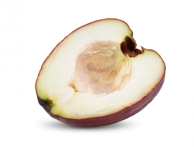 Foto mamiew pomerac ou maçã malaia (syzygium malaccense) em branco