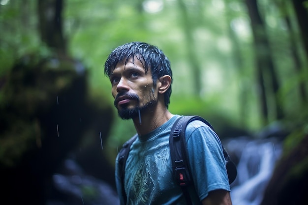 Man in the Forest Film Avatar Generative KI