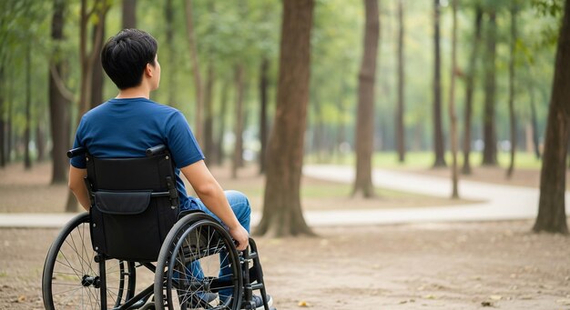 Man in Wheelchair Enjoying a Day at the Park