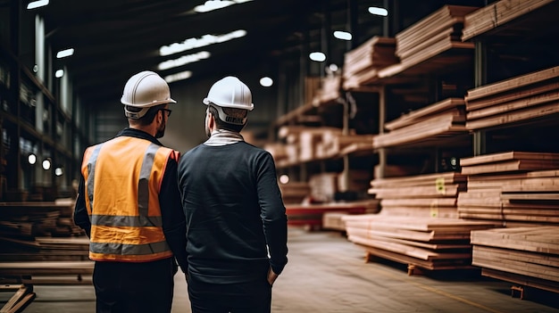 Manager, Vorgesetzter und Arbeiter diskutieren über Produktionsergebnisse und neue Strategien in der Fabrikindustrie