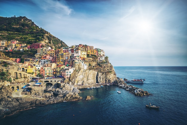 Manarola, Cinque Terre Küste von Italien.