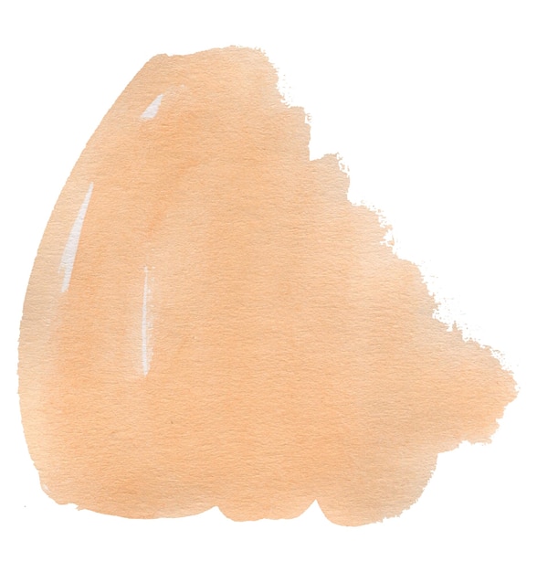 Mancha de acuarela abstracta dibujada a mano aislada sobre fondo blanco