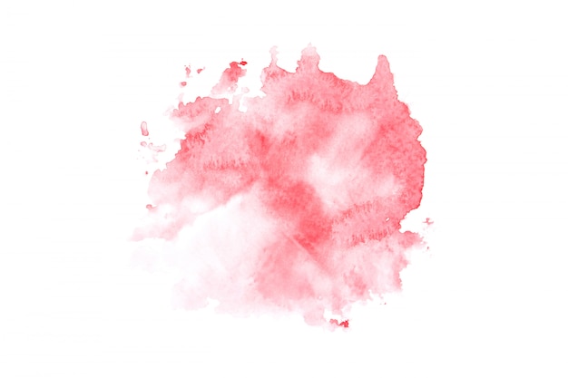 mancha de acuarela roja con tonos de color trazo de pintura