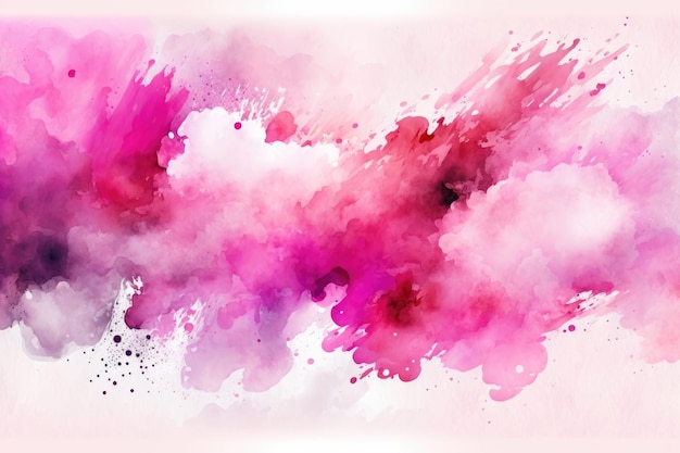 Mancha rosa fundo aquarela ilustração Generative AI