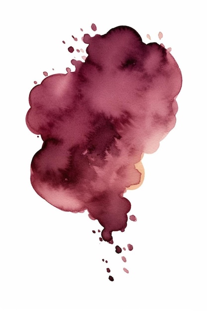 Foto mancha de vino rojo aislada en fondo blanco textura de vino realista acuarela pincel grunge rojo oscuro