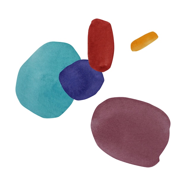 Manchas de acuarela Armonía de colores Ilustración sobre un fondo aislado Combinación de colores Fondo de acuarela