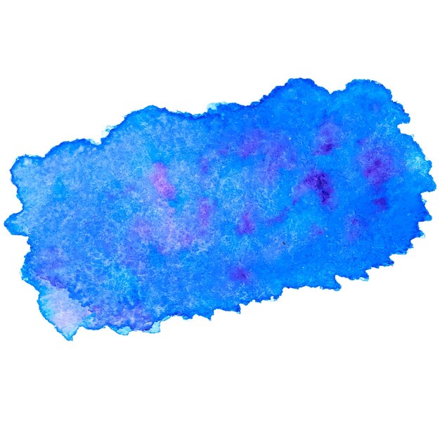 Manchas de acuarela coloridas sobre fondo blanco Mancha pintada a mano Ilustración vectorial