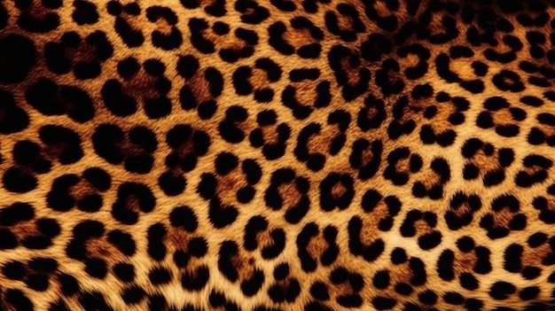 Manchas de leopardo padrão textura de fundo pontos chita design de animais Generative AI