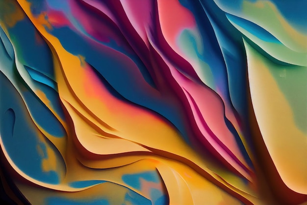 Manchas de tinta sobre fundo de arte abstrata de tela Pinceladas de pinceladas de arte moderna textura colorida