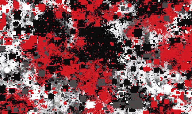 Manchas rojas dinámicas en fondo de medio tono negro