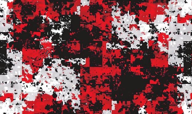 Manchas rojas dinámicas en fondo de medio tono negro