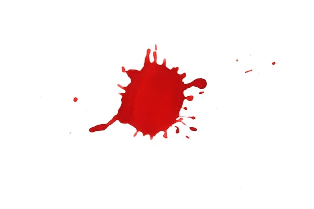 Manchas de sangre Manchas rojas de acuarela Manchas sangrientas realistas para Halloween Concepto de gota de sangre