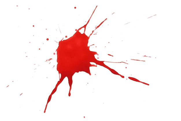 Manchas de sangre Manchas rojas de acuarela Manchas sangrientas realistas para Halloween Concepto de gota de sangre