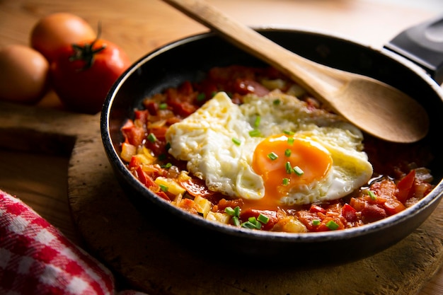 Manchego Pisto, auch einfach als Ratatouille bekannt, ist ein traditionelles Gericht aus La Mancha, das besteht